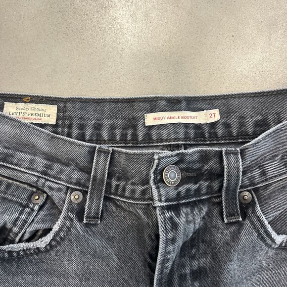 Levi's Women's Premium Middy Ankle Bootcut Denim Jeans Gray Size 27 - Picture 11 of 12